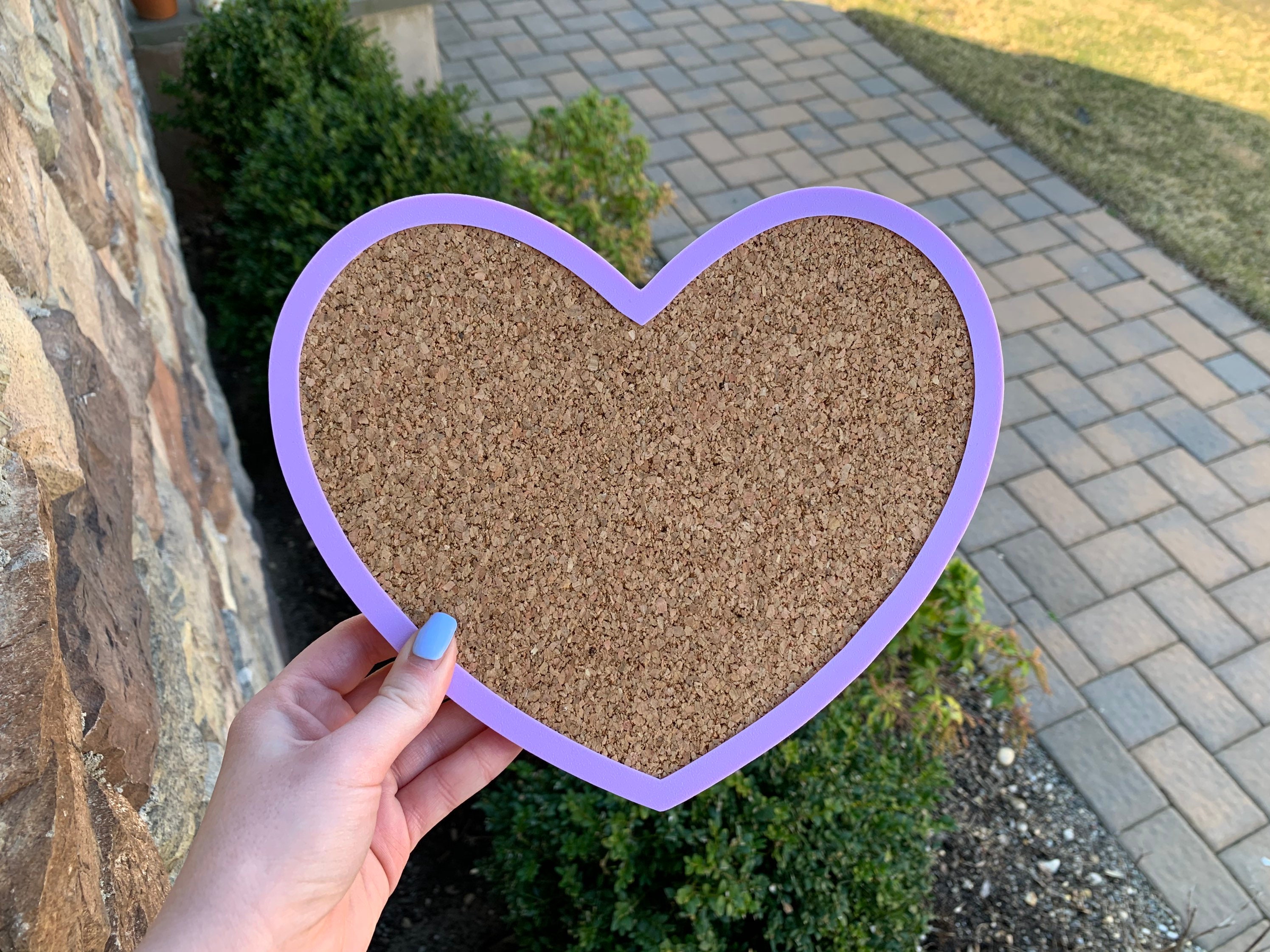 Heart Shaped Pin Board Heart Shaped Cork Board Etsy
