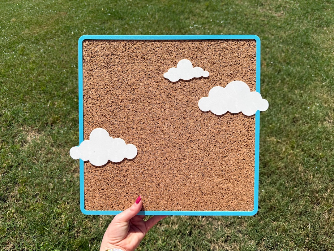 Cloudy Sky Pin Board | Cork Board (multi Color Square) - Etsy