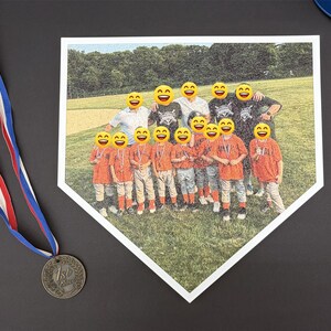 Tablero de corcho/tablero de anuncios personalizado con forma de base de béisbol (varios tamaños)