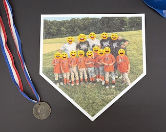 Tablero de corcho/tablero de anuncios personalizado con forma de base de béisbol (varios tamaños)