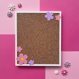 Floral Vertical Rectangle Pinboard | Corkboard | (Multiple Sizes)