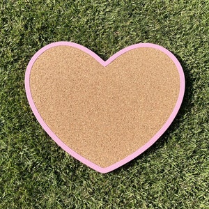 Large Heart Shaped Pin Board | Cork Board (18&quot; x 15&quot;)