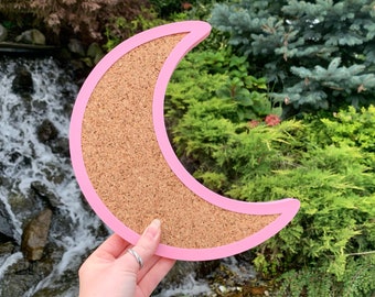 Tablero de corcho con diseño de media luna (varios tamaños)