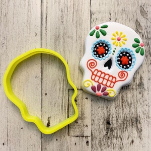 Cortador de galletas con forma de calavera de azúcar