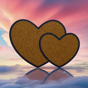 Double Heart Pin Board | Cork Board (Multiple Sizes)