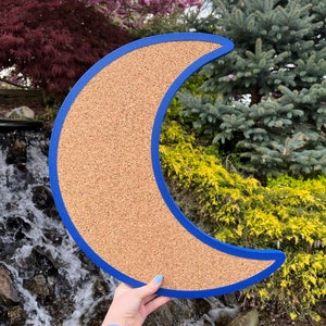 Large Crescent Moon Pin Board | Cork Board