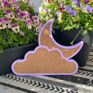 Cloudy Moon Pin Board | Cork Board (Multiple Sizes)