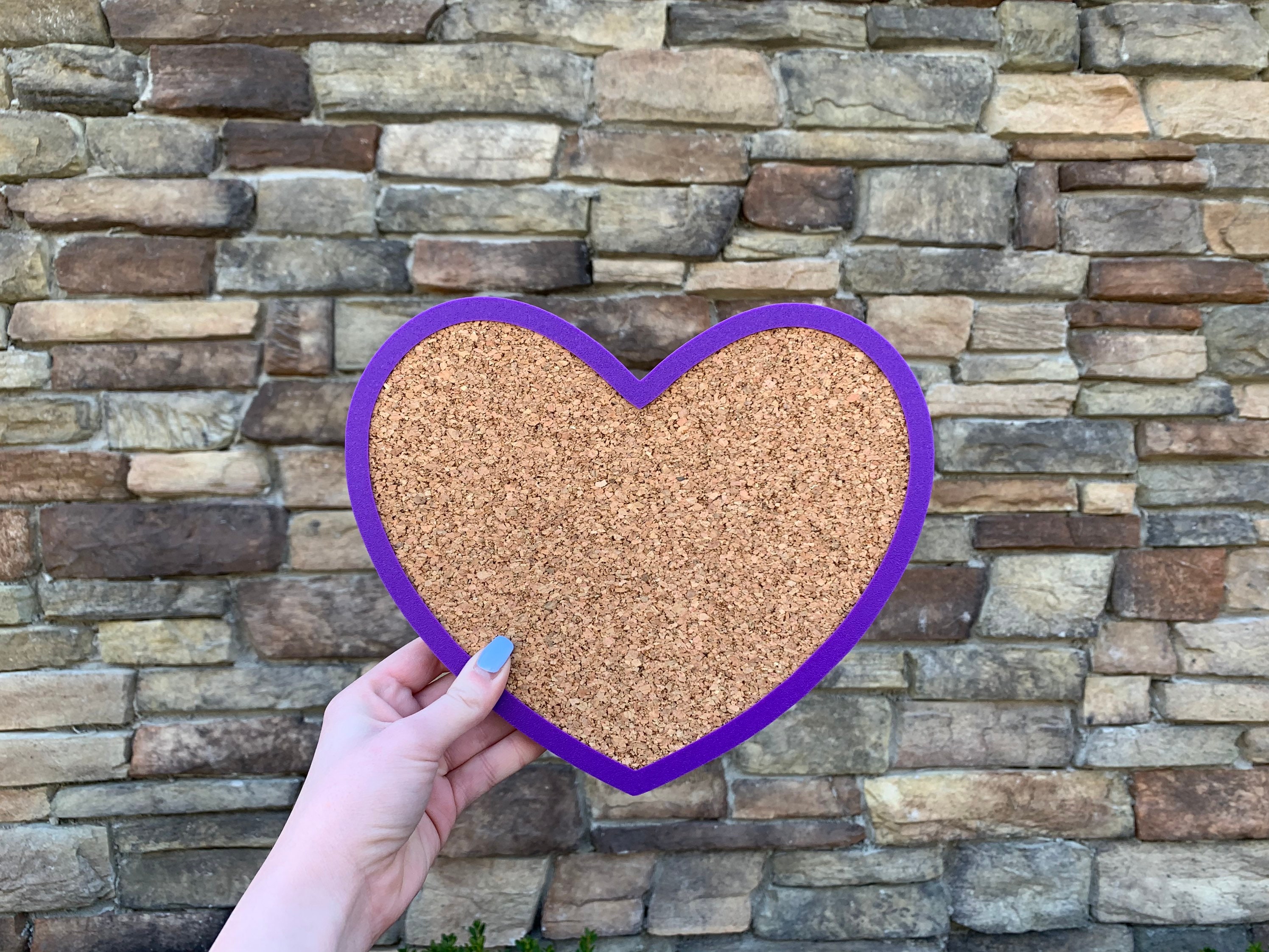Heart Shaped Pin Board Heart Shaped Cork Board Etsy