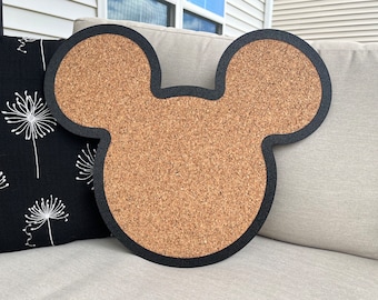 Large Mouse Outline Pin Board | Cork Board  (18" x 15")