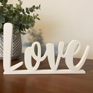 Decoração de placa de amor | Placa de amor autoportante | Placa de mesa | Placa de amor impressa em 3D