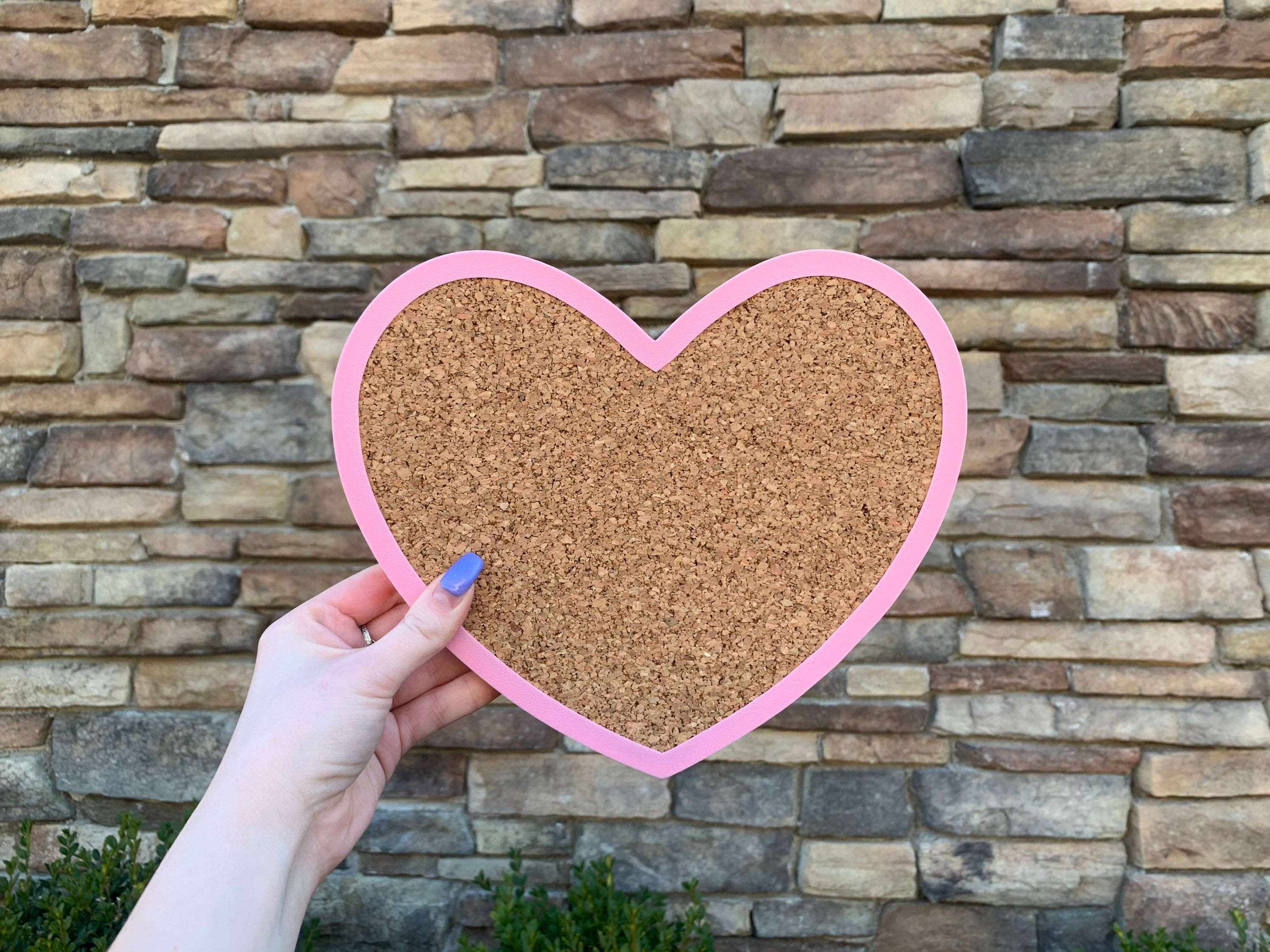 Heart Shaped Pin Board Heart Shaped Cork Board Etsy