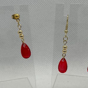 Genshin Inspired Earrings Childe/Tartaglia/Ajax Casual Cosplay, pierced or clip