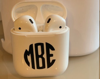 Set of 2 Small Block Monograms ( Perfect for AirPods case)