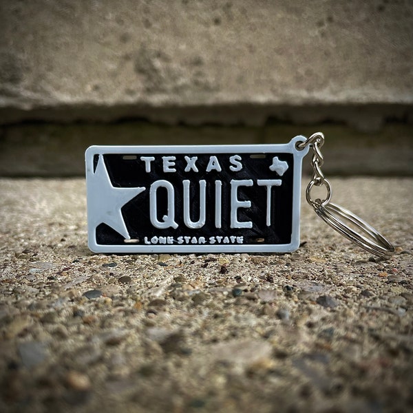 Quiet License Plate Etsy