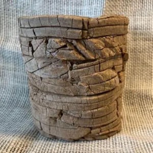 Rustic Handmade Ovalish Old Rock Wall Pot / Planter for Cactus, Succulent, Caudex (33.11)