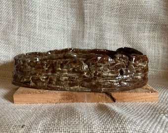 Rustic Handmade Pottery Bonsai Coiled Planter, organic, bonsai, cactus, succulent, caudex (30.3)