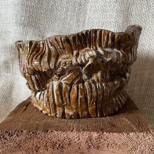 Rustic Hand Built Rough Indentations Pot for Cactus, Succulents, Caudex (26.3)