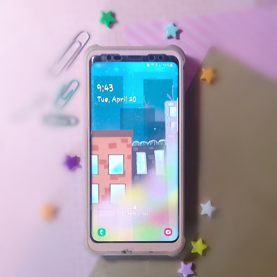 Colorido fondo de pantalla de teléfono paisaje urbano | Etsy