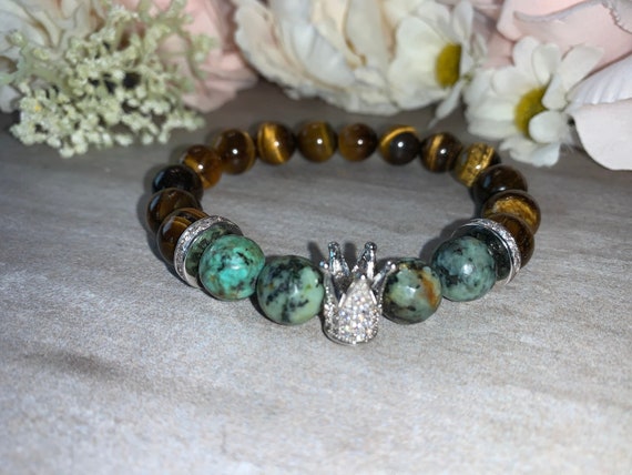 African Turquoise & Tigereye Bracelet