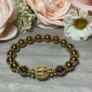 Goldenes Hämatit Vintage Armband