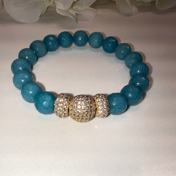 Milky Blue Quartz Bracelet