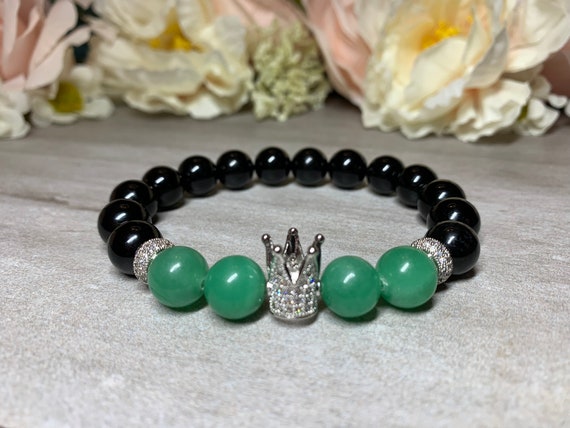 Jade and black Jasper Bracelet