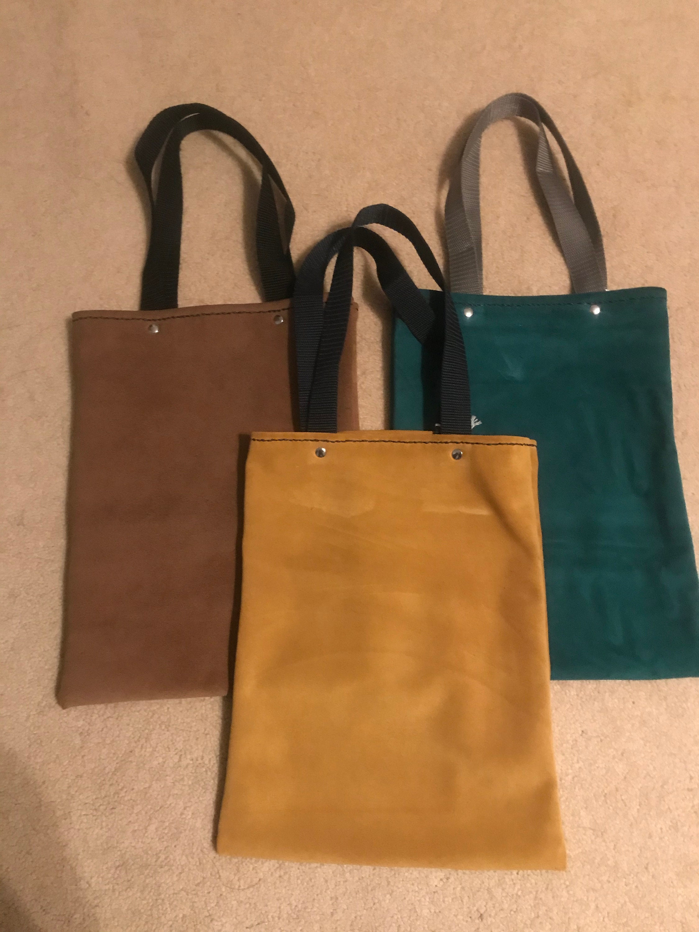 100% ante cuero bolso tote de compras | Etsy