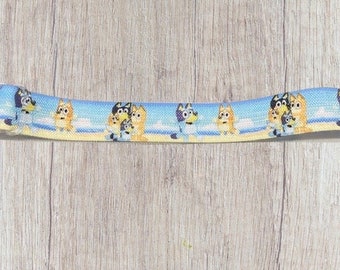 Adjustable headband, Blue dog family, cochlear implant, Baha headband(Connector NOT Included) headband for girl or boy, ear suspenders