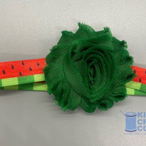 Adjustable headband with flower, summer headband, cochlear implant headband, hearing aid headband, watermelon headband, ear suspenders, girl