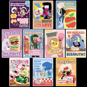 Steven Universe + Food A6 tirage d’art / cartes postales (4 » X 6 »)