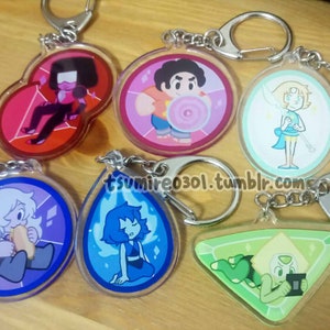 Steven Universe Crystal Gems Acrylic Keychains (Double side)