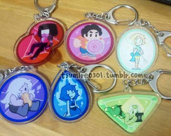 Steven Universe Crystal Gems Acrylic Keychains (Double side)