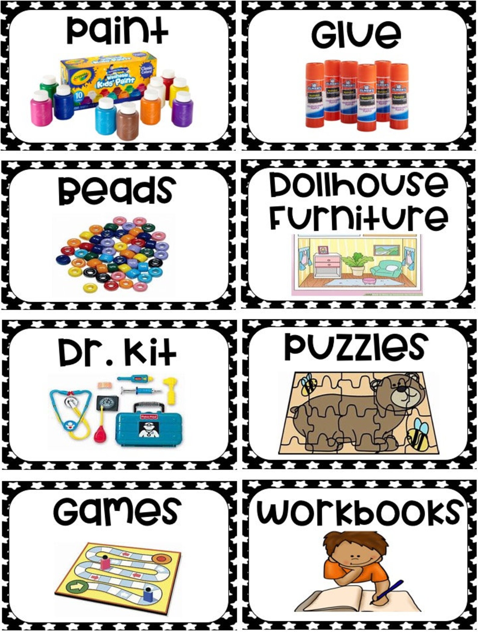 Toy Bin Storage Labels Printable Etsy