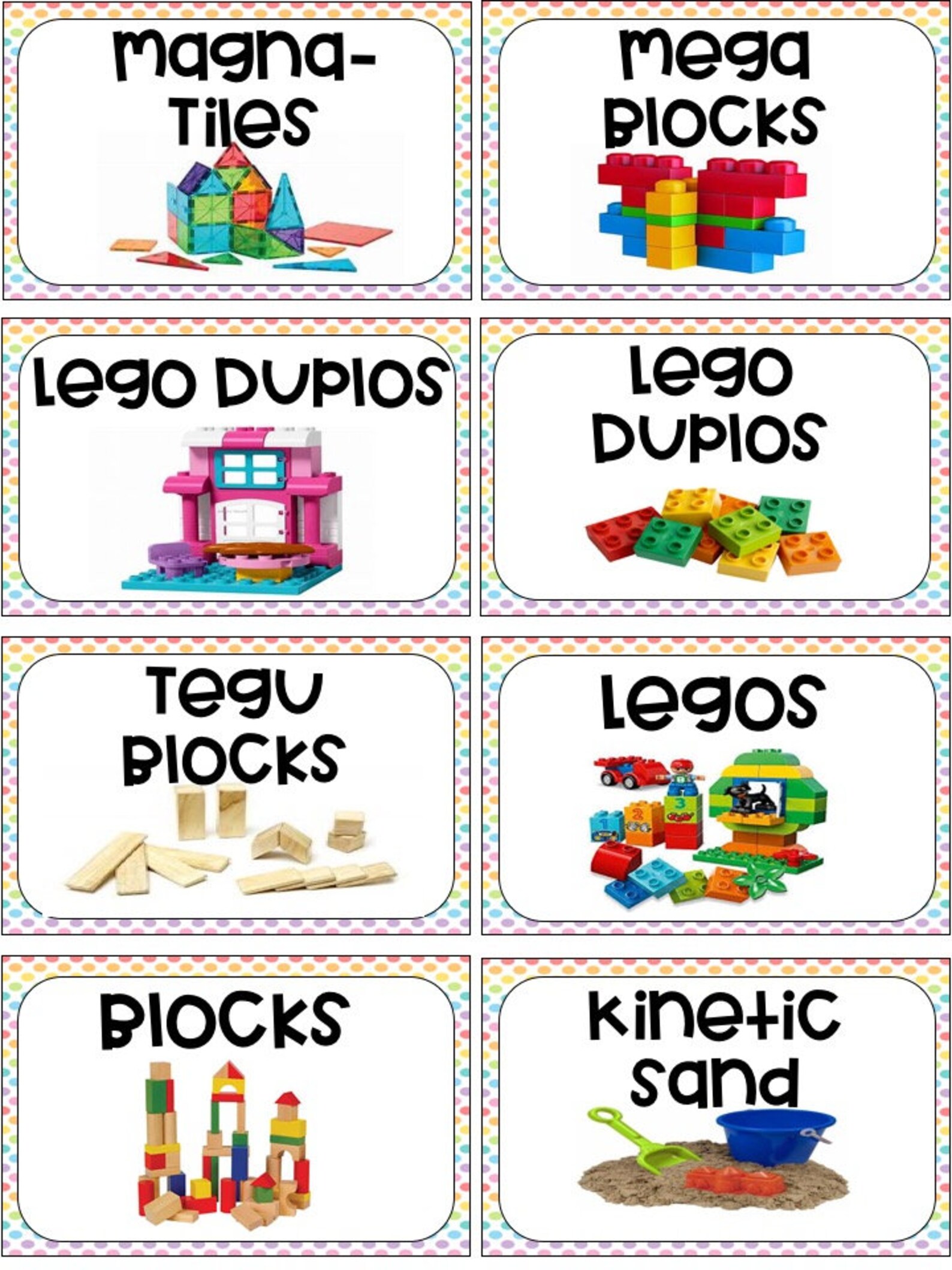 Toy Bin Storage Labels Printable Etsy