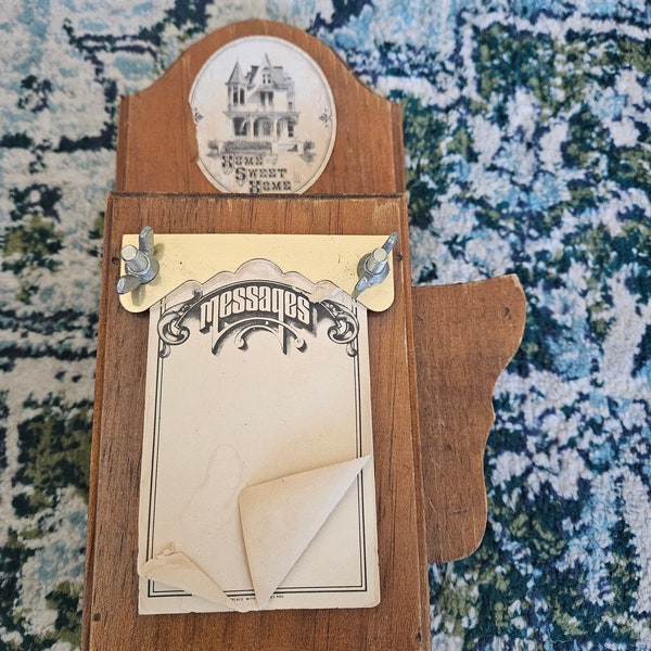 Vintage Wood Notepad Holder