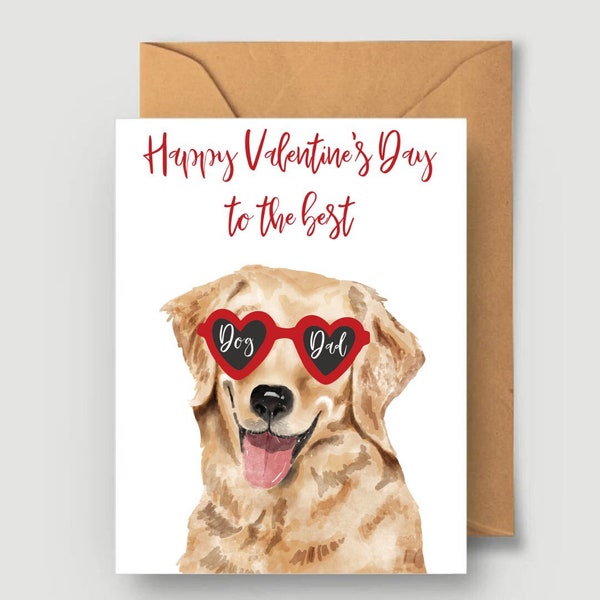 Best Dog Dad Valentines Card- Ships next day