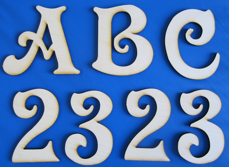 Personalised Letters Victorian Fonts Laser cut plywood Etsy