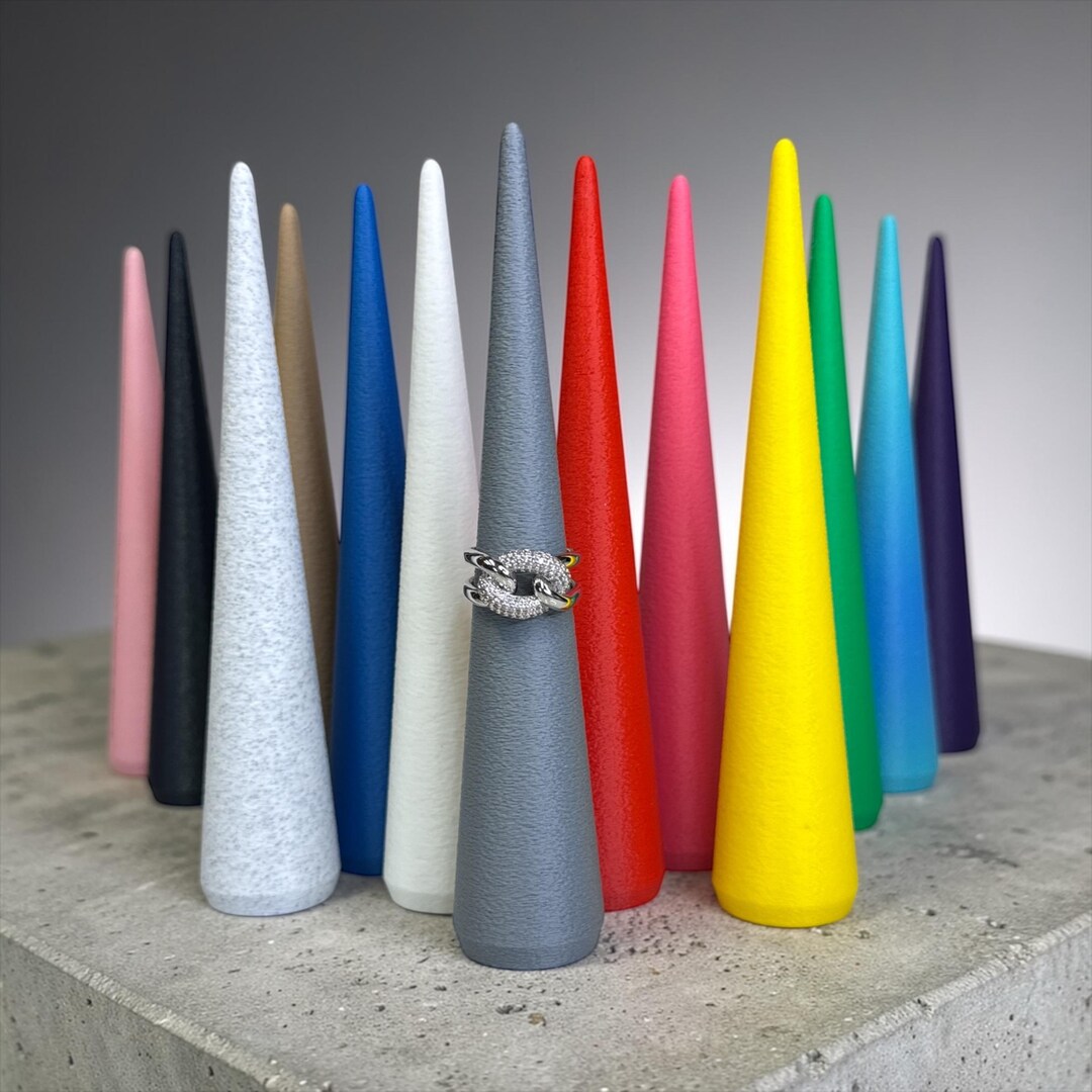 Premium - Textured Ring Cone for Jewelry Display on Live Tiktok ...