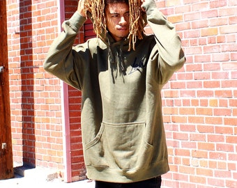 olive green hoodie outfit