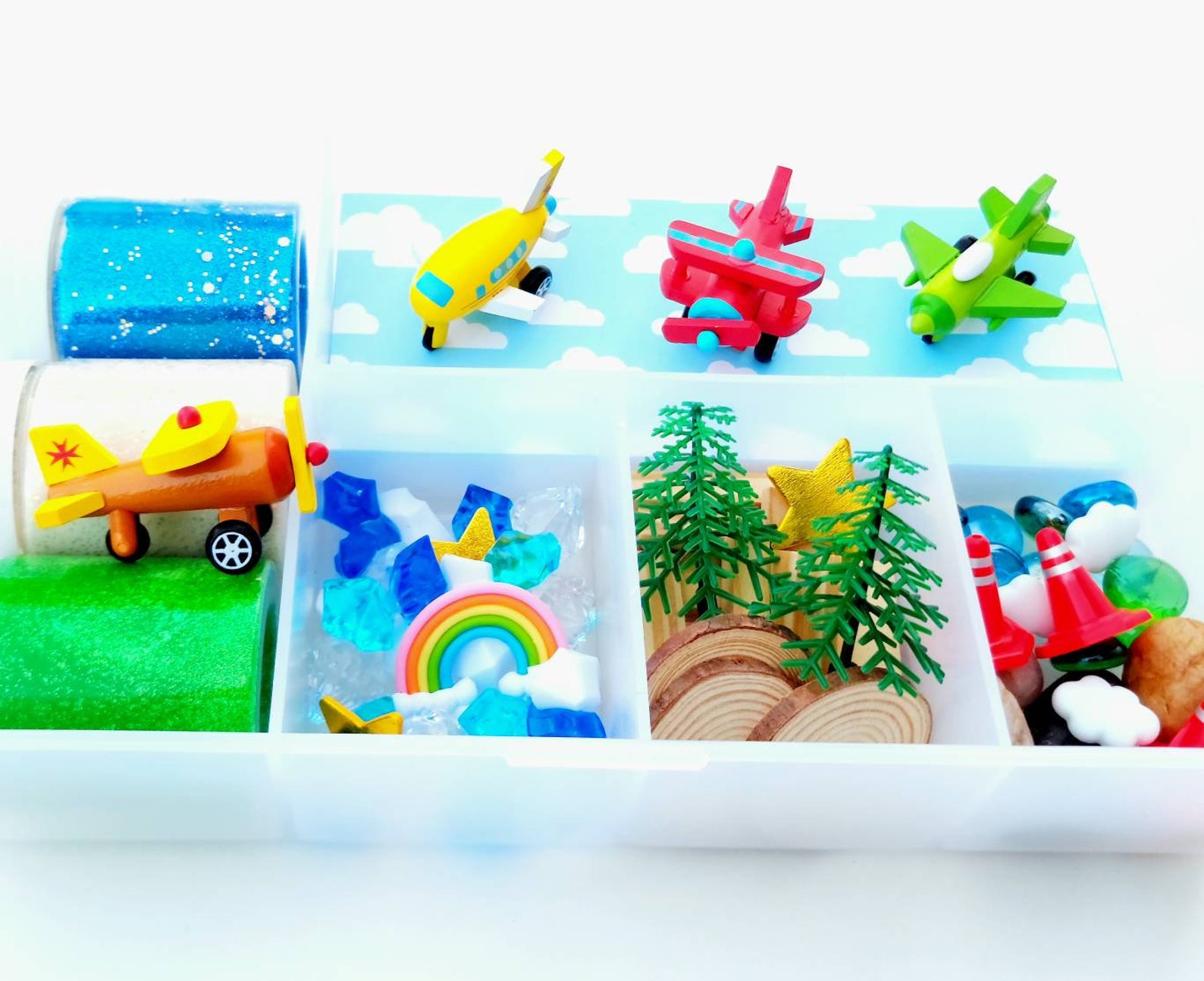 Wooden Airplane Playdough Kit Playdough Kit Sensory Kit Etsy