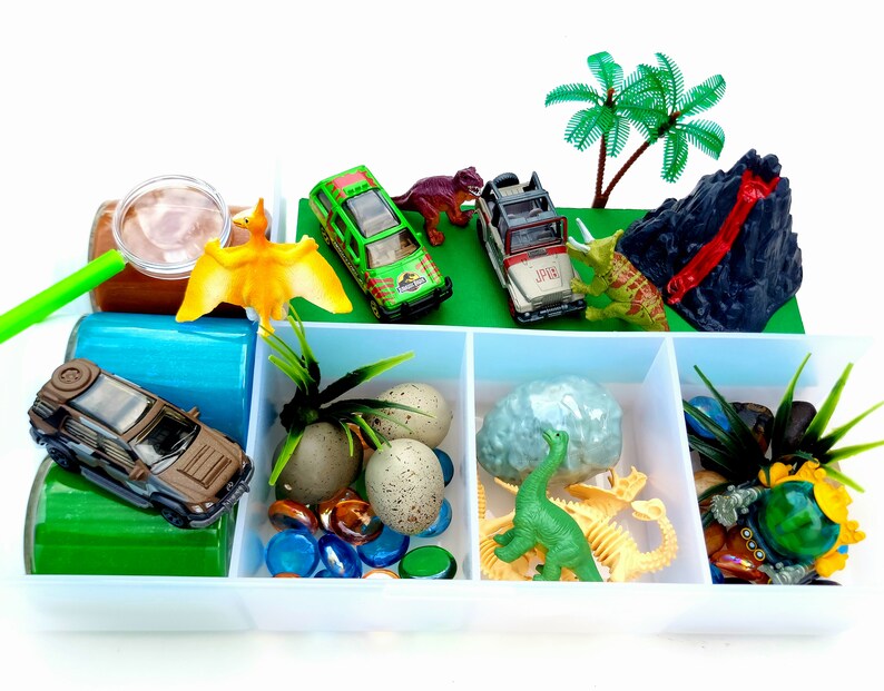 Jurassic World Dinosaur Playdough Kit Dinosaur Sensory Kit Etsy