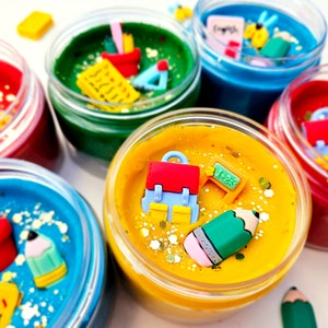 Back To School Class Gifts, Playdough Jars, Back To School Gift, Kids Party Favors, Playdough Kit, Kindergarten, First Day Of School,Playdoh