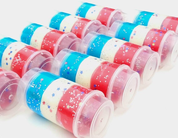 Playdough Push Pop, Patriotic Party Favors, 4th of July Sensory, Kids Party  Favors, 4th of July Favors, Red White and Blue, Playdough Kit 