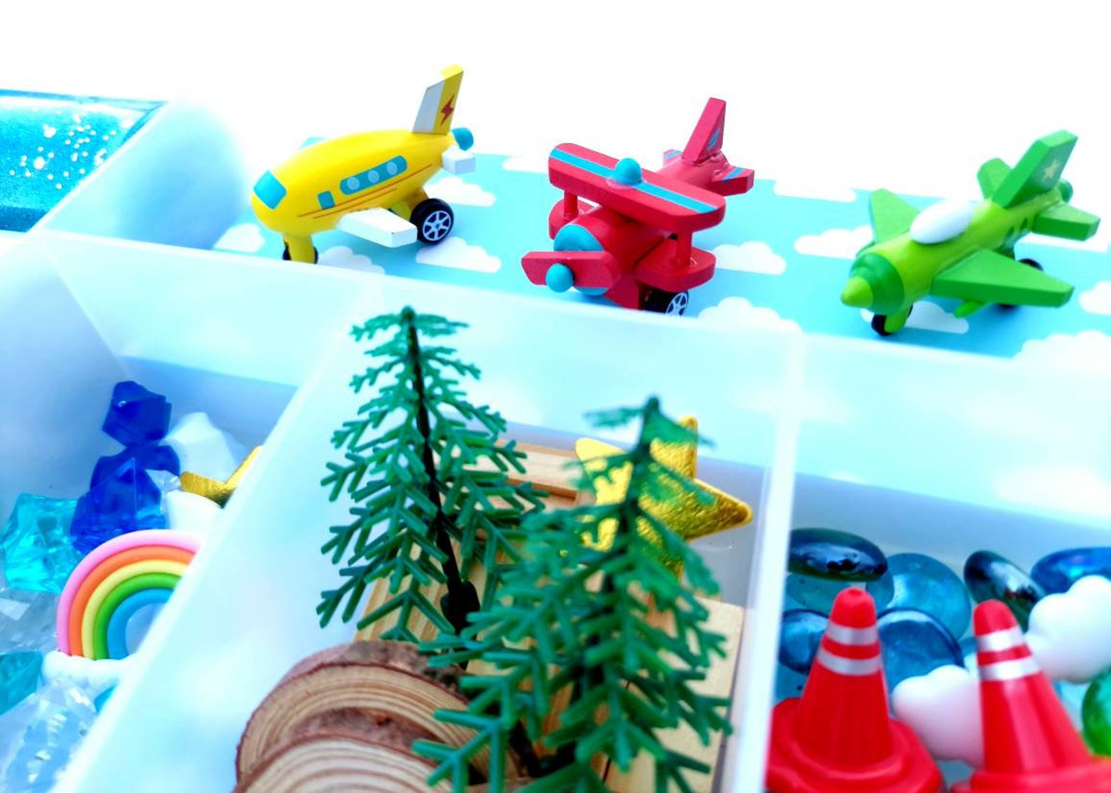 Wooden Airplane Playdough Kit Playdough Kit Sensory Kit Etsy