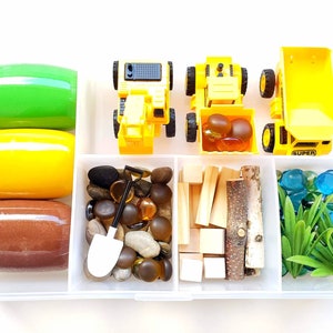 Construction Playdough Kit, Sensory Kit, Sensory Bin, Sensory Kit for Toddlers, Construction Birthday Gifts For Kids, Playdough Kit Boys