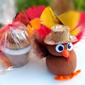 Build a Turkey Kit, Thanksgiving Craft for Kids, Preschool Classroom Activity, Toddler Thanksgiving Activity, Playdough Kit for Kids