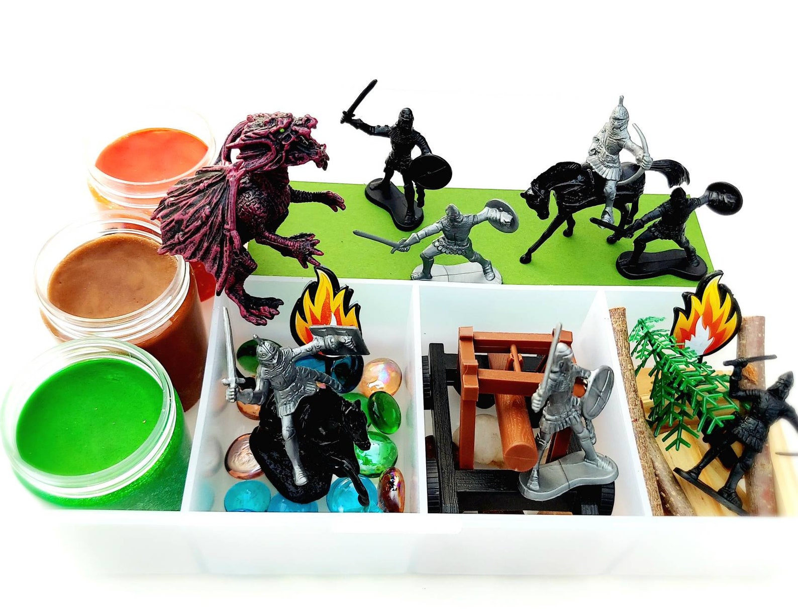 Knights and Dragons Playdough Kit Playdough Sensory Kit Etsy