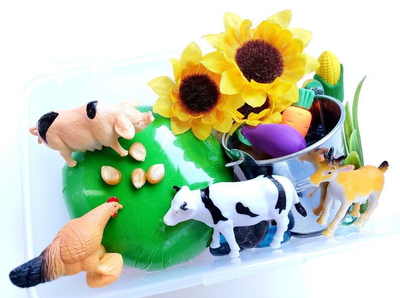 Farm Play Dough Kit Farm Sensory Kit Playdough Sensory Kit Etsy