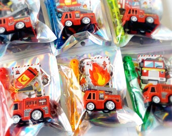 Firefighter Party Favors, Firetruck Birthday Party, Goodie Bags for Kids, Party Favors for Boys, Fireman Party, Firefighter Party Supplies
