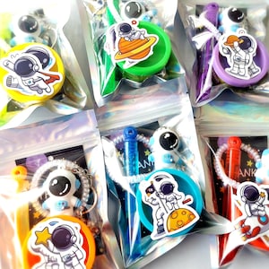 Space Astronaut Party Favor Bags, Rocket Ship Birthday Goodie Bags, Galaxy Party Favors for Kids, Galaxy Birthday Party Supplies